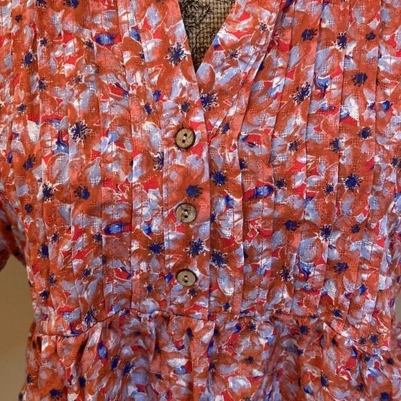 Knox rose short sleeve Henley blouse new small - Picture 3 of 7